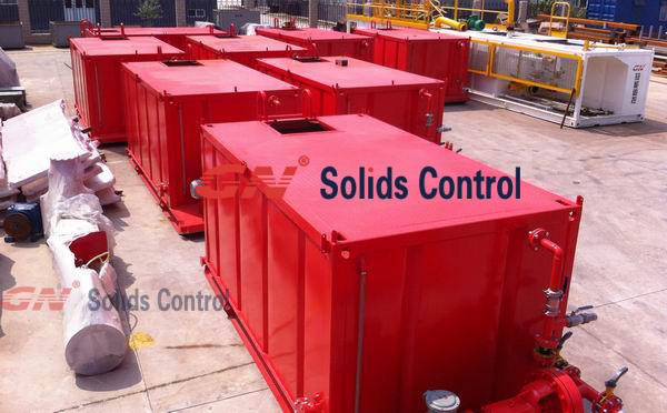 oilfield trip tank with trip pump